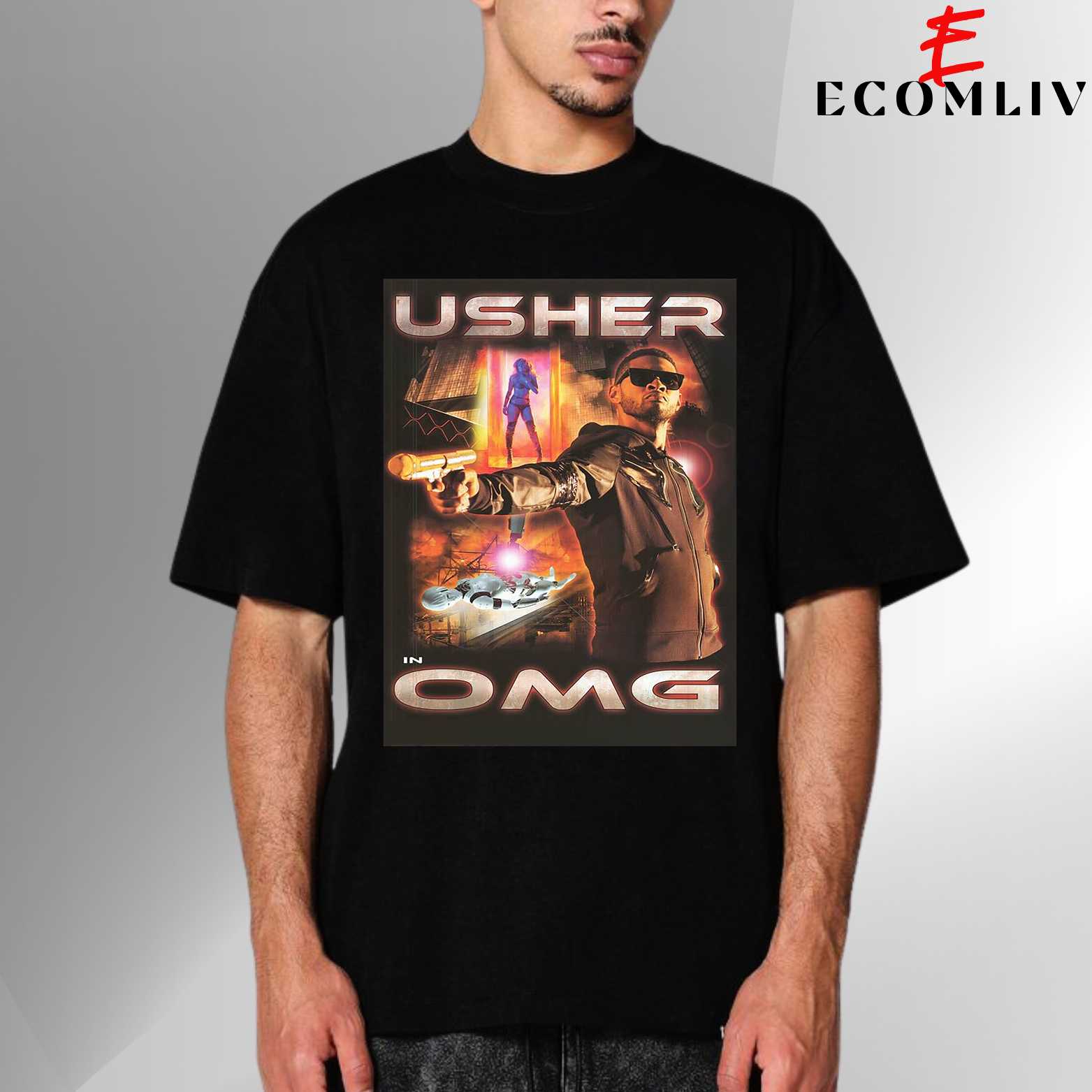 Usher Vintage Unisex Shirt, Streetwear T-Shirt